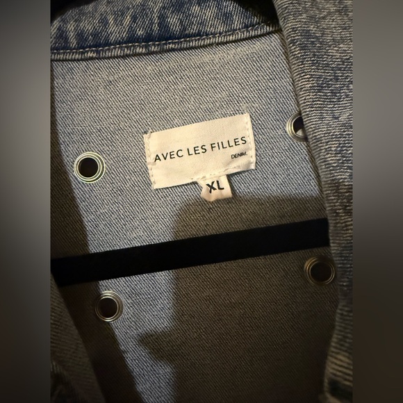 AVEC LES FILLES GROMMET DENIM JACKET XL - Picture 5 of 5